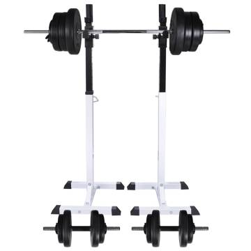 Barbell Squat Rack & Dumbbell Set - 60.5 kg | HipoMarket