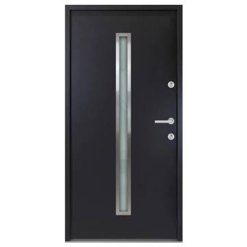 Elegant Anthracite Aluminium Front Door - 90x200 cm