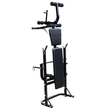 Weight Bench with Rack & 30.5kg Barbell/Dumbbell Set - Hipo Market