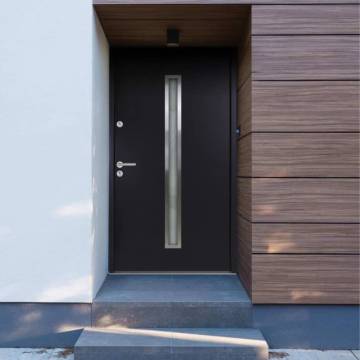 Elegant Anthracite Aluminium Front Door - 110x207.5 cm