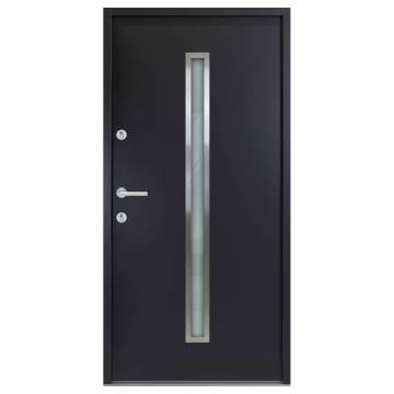 Elegant Anthracite Aluminium Front Door - 110x207.5 cm