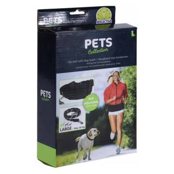 Pets Collection Dog Leash with Hip Band - Large Black