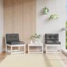 Garden Sofas with Cushions 2pcs White Solid Wood Pine Colour white Size with cushions Quantity in Package 2 