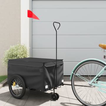 Bike Trailer Black 30 kg Iron - Sturdy & Versatile Cargo Solution