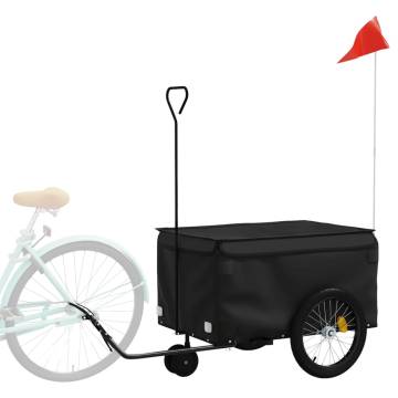 Bike Trailer Black 30 kg Iron - Sturdy & Versatile Cargo Solution