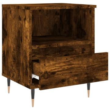 Smoked Oak Bedside Cabinets - Set of 2 | Hipomarket