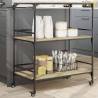 Kitchen Trolley Sonoma Oak 100.5x50x105 cm Engineered Wood Colour sonoma oak 