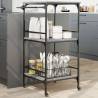 Kitchen Trolley Grey Sonoma | 60.5x50x105 cm | HipoMarket