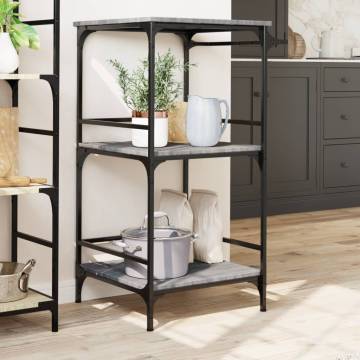 Kitchen Trolley Grey Sonoma | 60.5x50x105 cm | HipoMarket