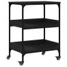 Kitchen Trolley Black 60x41x80.5 cm | HipoMarket