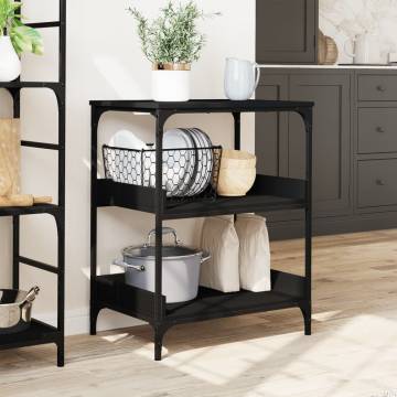 Kitchen Trolley Black 60x41x80.5 cm | HipoMarket