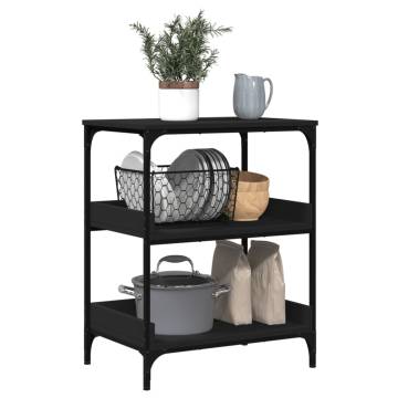 Kitchen Trolley Black 60x41x80.5 cm | HipoMarket