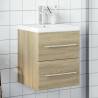 Bathroom Sink Cabinet with Built-in Basin Sonoma Oak Colour sonoma oak Size 41 x 38.5 x 48 cm Quantity in Package 1 Model with faucet 