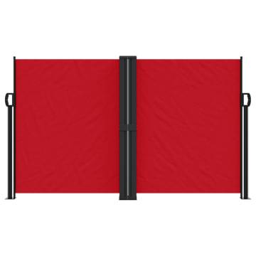 Retractable Side Awning Red 140x1200 cm - Privacy & Shade