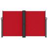 Retractable Side Awning Red 140x1200 cm - Privacy & Shade