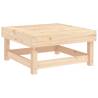 Garden Footstool with Cushion - Solid Pine Wood | Hipomarket