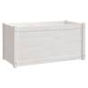 White Solid Pinewood Garden Planters - 2 pcs 100x50x50 cm