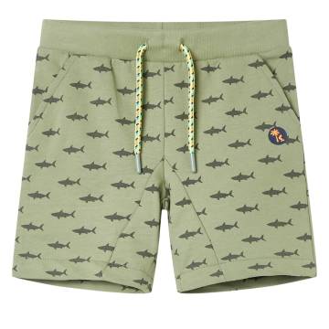 Kids' Light Khaki Shorts with Drawstring - Size 128