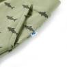 Kids' Light Khaki Shark Print Shorts with Drawstring - Size 104