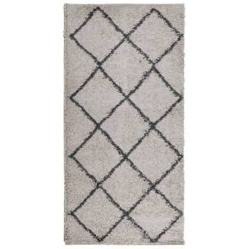 Shaggy Rug High Pile Beige & Anthracite 100x200 cm | HipoMarket