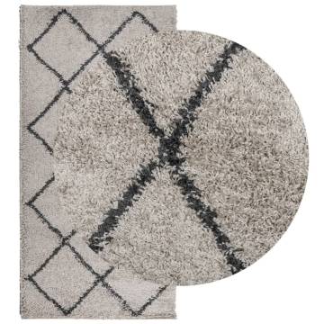 Shaggy Rug High Pile Beige & Anthracite 100x200 cm | HipoMarket