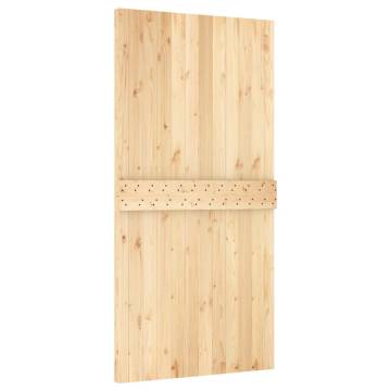 NARVIK Solid Wood Pine Door 100x210 cm - Stylish & Secure