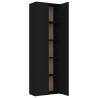 Elegant Black Office Cabinet - 60x32x190 cm | Hipomarket