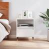 Bedside Cabinet High Gloss White 40x35x50 cm Engineered Wood Colour high gloss white Quantity in Package 1 