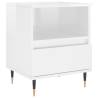 High Gloss White Bedside Cabinet 40x35x50 cm - HipoMarket