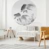 WallArt Wallpaper Circle - Two Goldfish 142.5 cm | Hipomarket