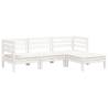 Garden Sofa 3-Seater with Footstool - Solid Pine Wood