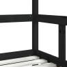 Kids Bed Frame Black 70x140 cm | Solid Pine Wood Design