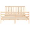 King Size Solid Wood Bed Frame with Headboard - HipoMarket