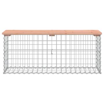 Garden Bench Gabion Design - Solid Wood Douglas 103x31.5x42 cm