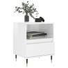 High Gloss White Bedside Cabinet 40x35x50 cm - HipoMarket