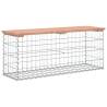 Garden Bench Gabion Design - Solid Wood Douglas 103x31.5x42 cm