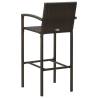 Stylish Bar Stools Set - 4 Pcs Brown Poly Rattan