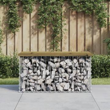 Garden Bench Gabion Design - Stylish Outdoor Seating | HipoMarket