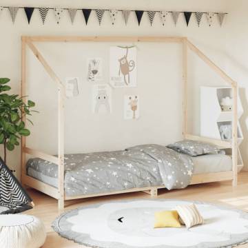 Kids Bed Frame 90x200 cm - Solid Wood Pine for Comfort & Fun