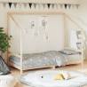 Kids Bed Frame 90x200 cm Solid Wood Pine Colour natural Size 90 x 200 cm 