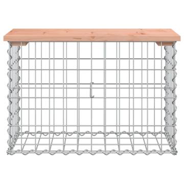 Garden Bench Gabion Design - Solid Douglas Wood - 63x31.5x42 cm