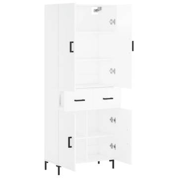 Highboard High Gloss White - Stylish Storage | Hipo Market