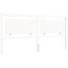 White Super King Size Bed Frame with Headboard - Solid Wood