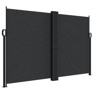 Retractable Side Awning Black 160x1000 cm | Hipomarket