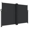 Retractable Side Awning Black 160x1000 cm | Hipomarket