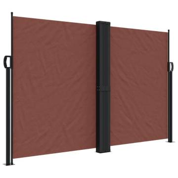 Retractable Side Awning Brown 160x1000 cm - Privacy Solution