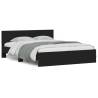 Bed Frame with Headboard and LED Black 150x200 cm King Size Colour black Size 150 x 200 cm 