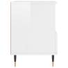 High Gloss White Bedside Cabinet 40x35x50 cm - HipoMarket