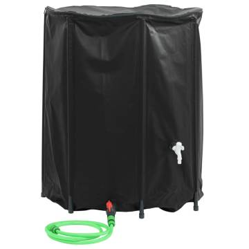 Foldable 1250L PVC Water Tank with Tap - Hipomarket UK