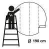 WallArt Wallpaper Circle The Night Watch - 190 cm